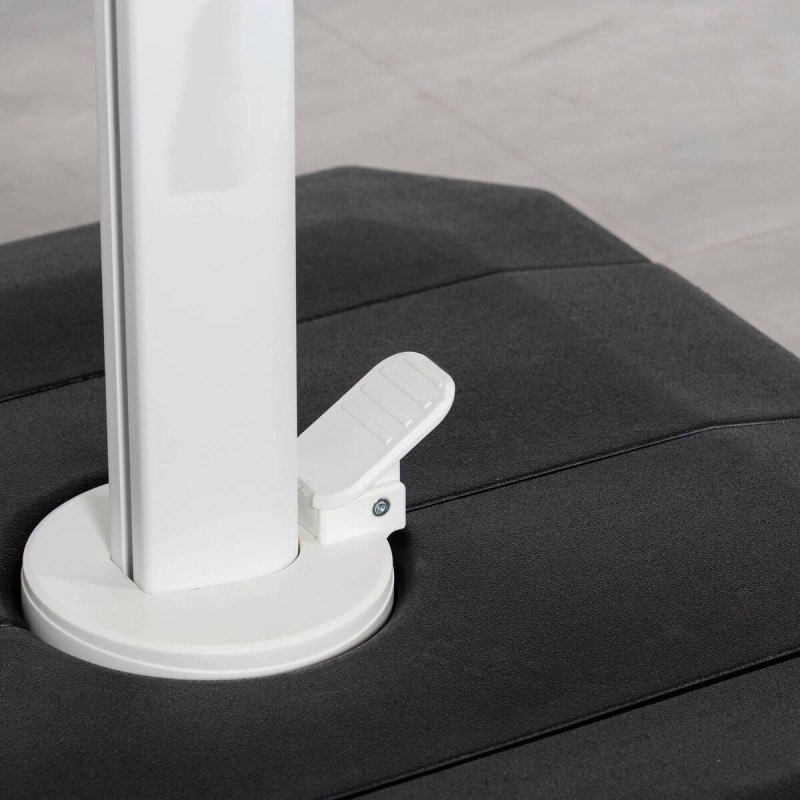 PARASOL ROMA 300X300CM BLANCO MATE TEJIDO BLANCO ROTO
