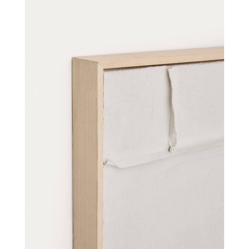 Cuadro Klis de lino con formas geométricas blanco 60 x 90 cm.