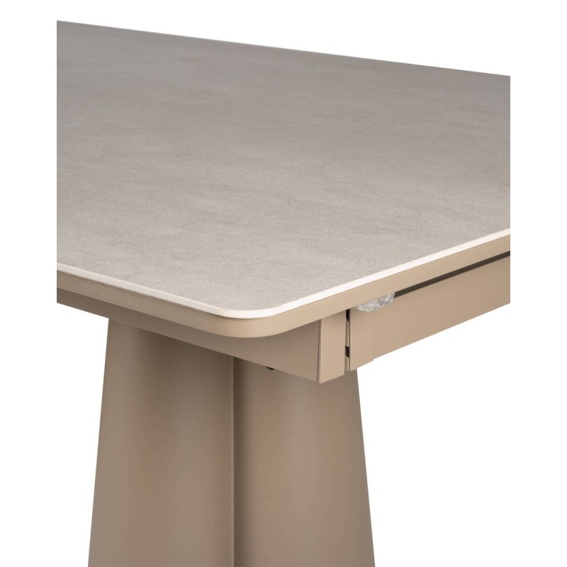 Mesa de comedor exterior clover extensible  de aluminio y cerámica 360/240x110x76cm