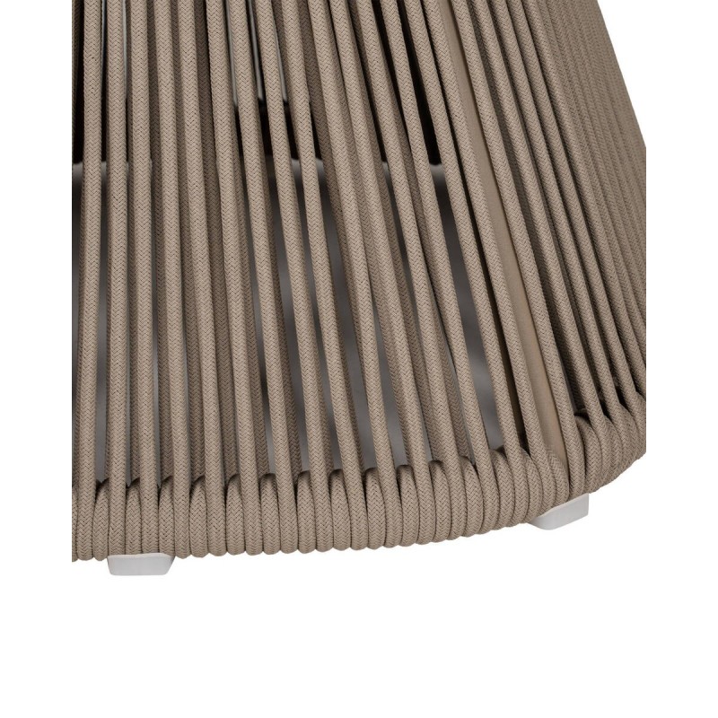 Silla de comedor giratoria marrakech de exterior de aluminio y cuerda 63x70x84cm