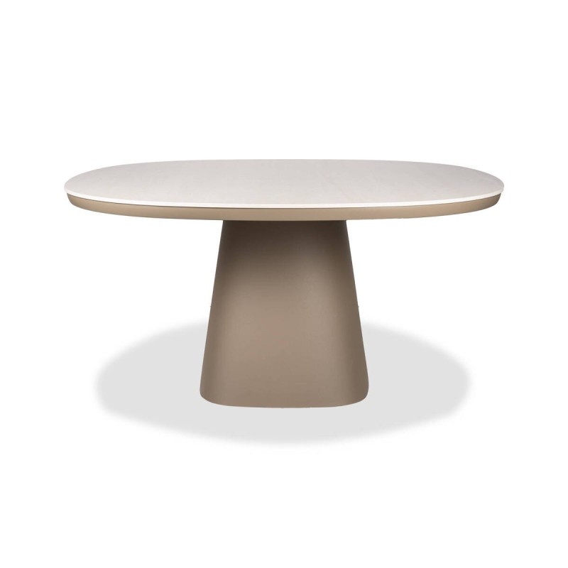 Mesa de comedor de exterior roma de aluminio y tapa de cerámica 150x150x75cm