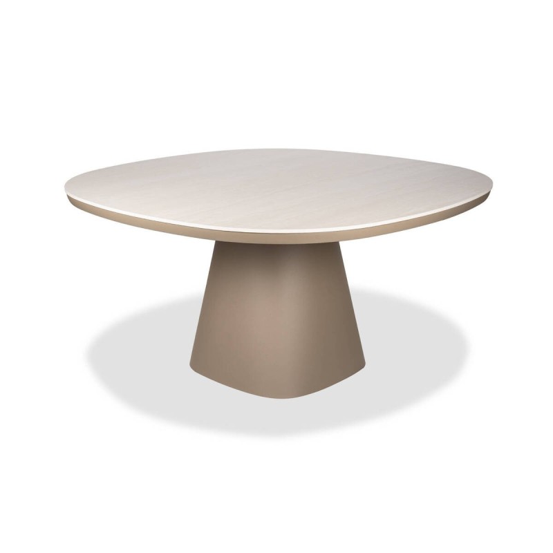 Mesa de comedor de exterior roma de aluminio y tapa de cerámica 150x150x75cm