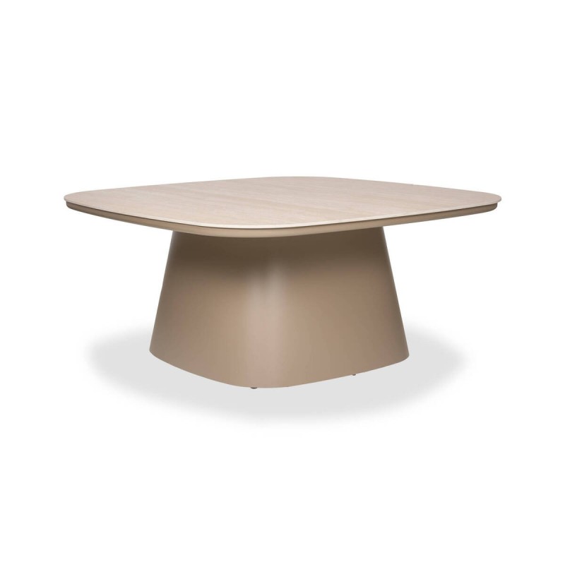 Mesa de centro de exterior roma de aluminio y tapa de cerámica