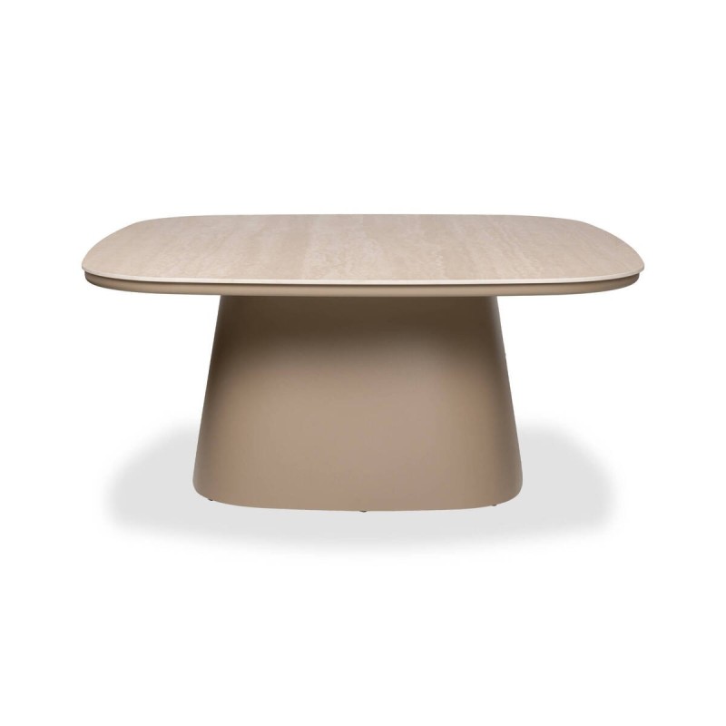 Mesa de centro de exterior roma de aluminio y tapa de cerámica