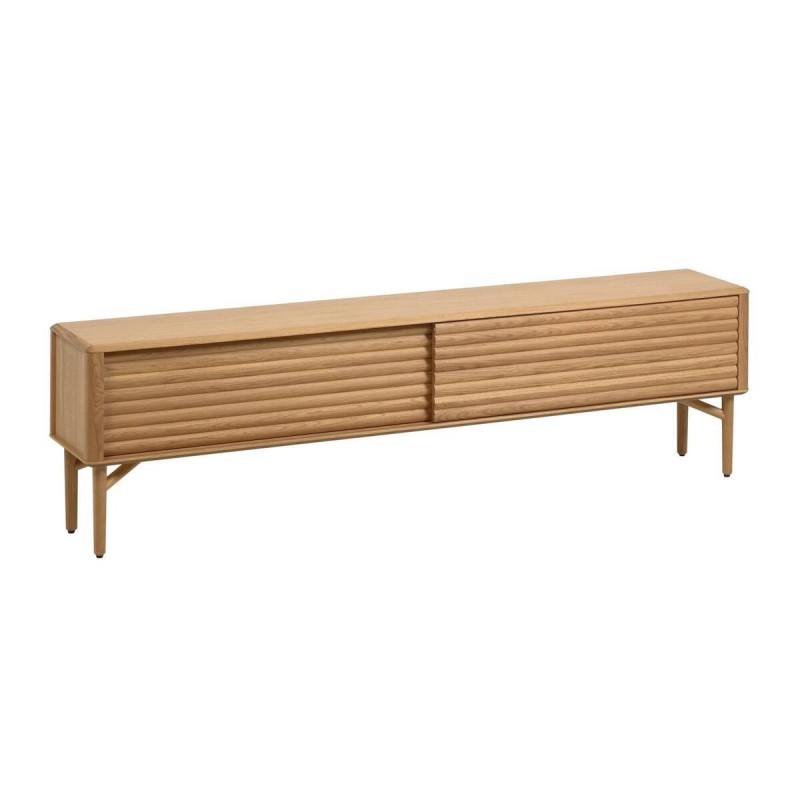 Mueble tv lenon 200 x 57 cm de madera maciza y chapa de roble