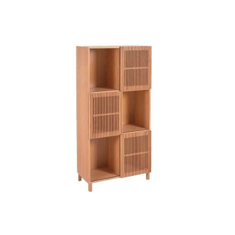 Estantería beyla de madera maciza y chapa de roble 84.5x170x42.5cm