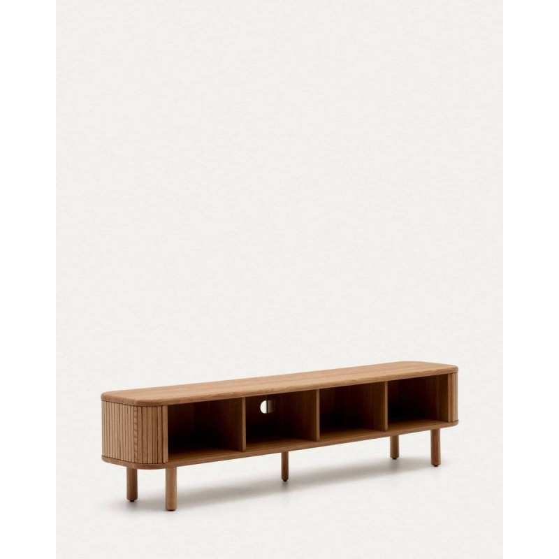 Mueble tv mailen 2 puertas en chapa de fresno 200x40x50cm