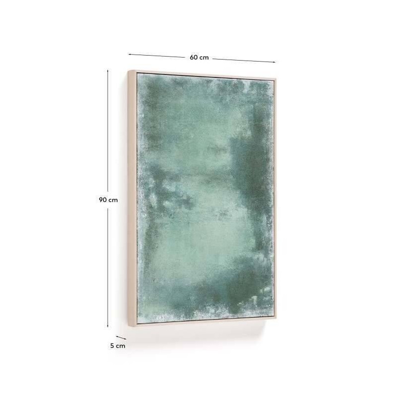Cuadro abstracto Selnar verde 60 x 90 cm