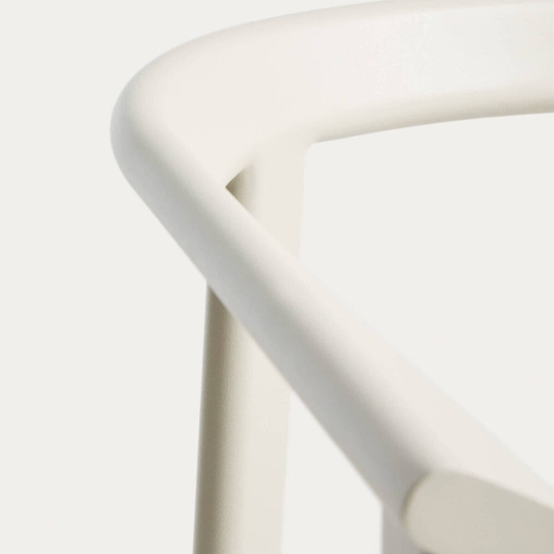Silla Erice de exterior con reposabrazos en aluminio beige