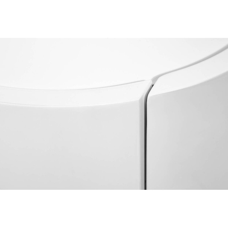 Mesita blanco brillo 2 cajones 44x45.5cm