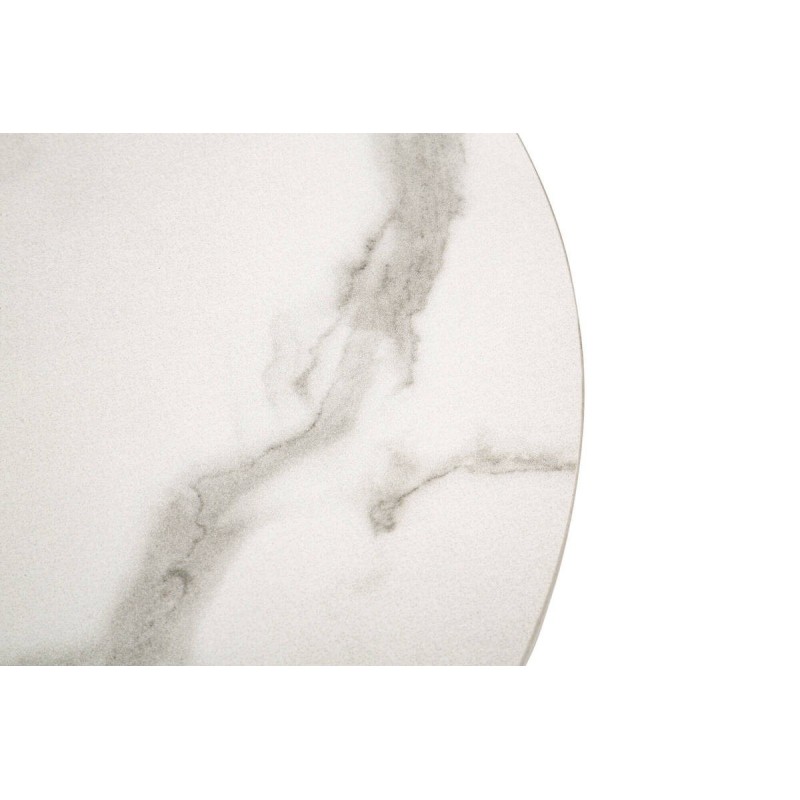 Mesa de rincon negra tapa piedra blanco