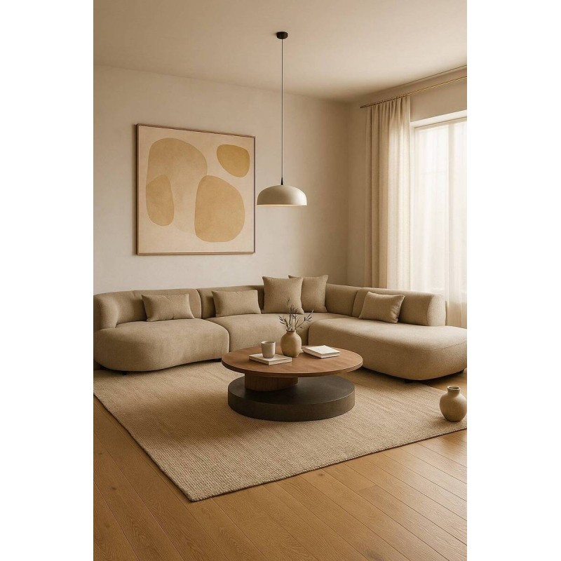 Sofá modular esquinero curvo Oslo en L chaiselongue derecho