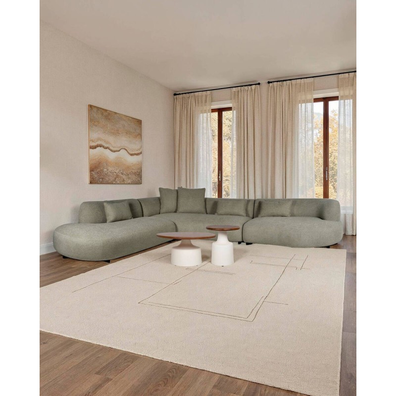Sofá modular esquinero curvo Oslo en L chaiselongue izquierdo