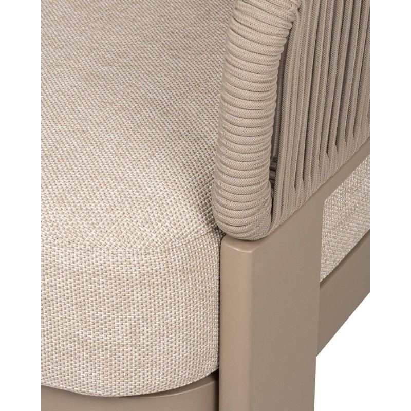 Sillon cayenne de exterior de aluminio 3 patas y cuerda entrelazada 86x87x71cm