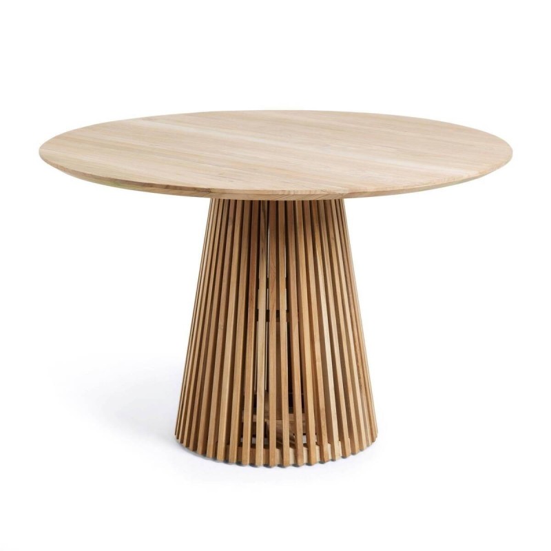Mesa jeanette ø 120 cm madera maciza de teca