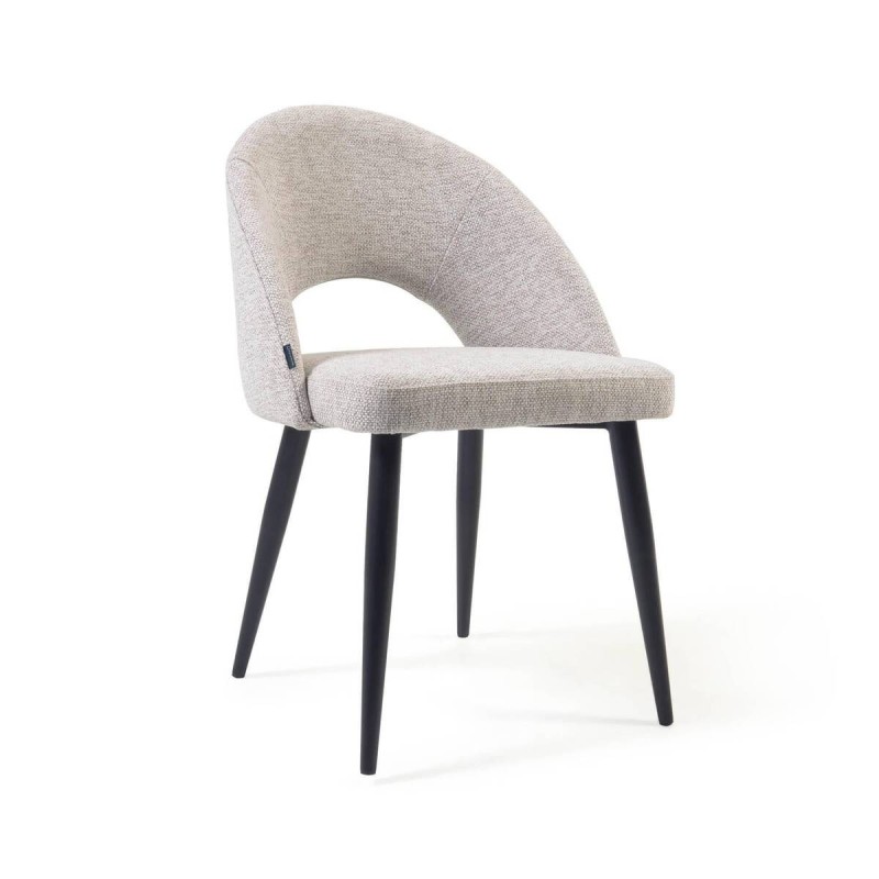 Silla mael beige y patas negras