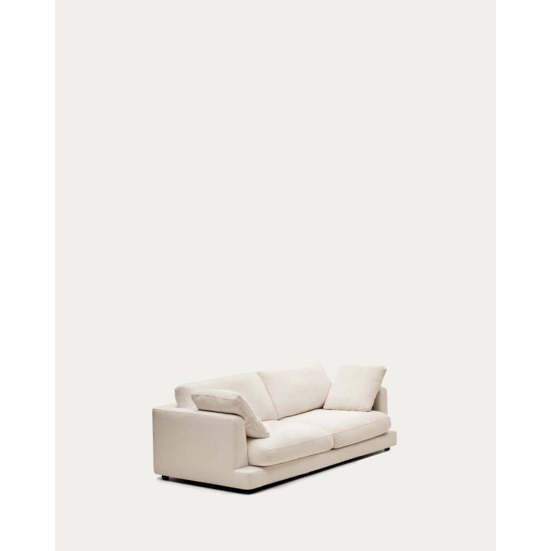 Sofá Gala 3 plazas de chenilla beige FSC Mix Credit 210 cm