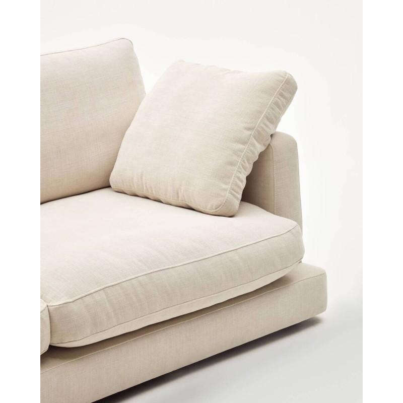 Sofá Gala 3 plazas de chenilla beige FSC Mix Credit 210 cm