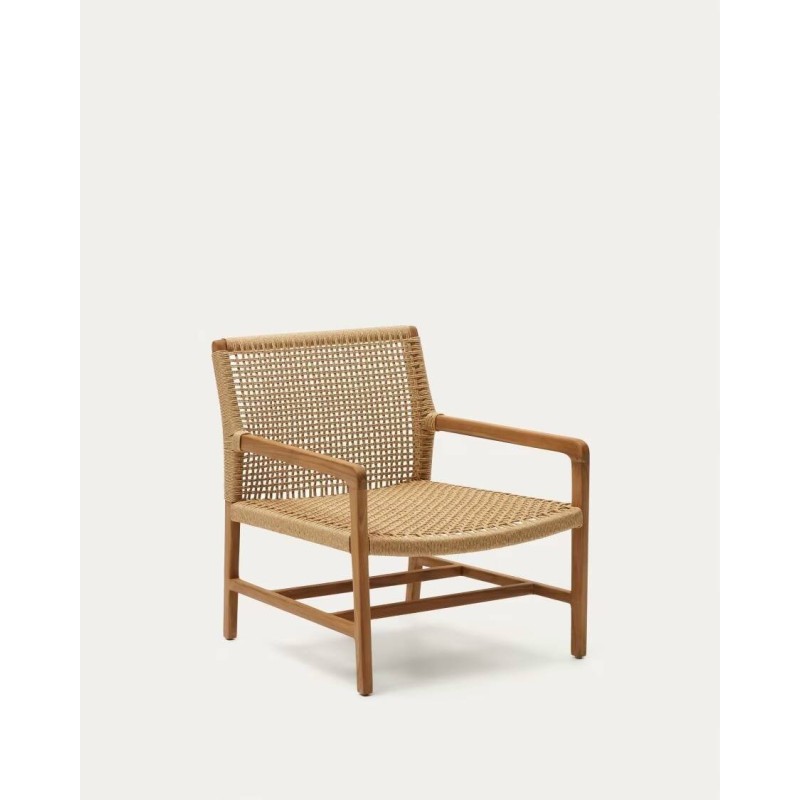 Sillón sabolla de madera maciza de teca 78x69x76cm