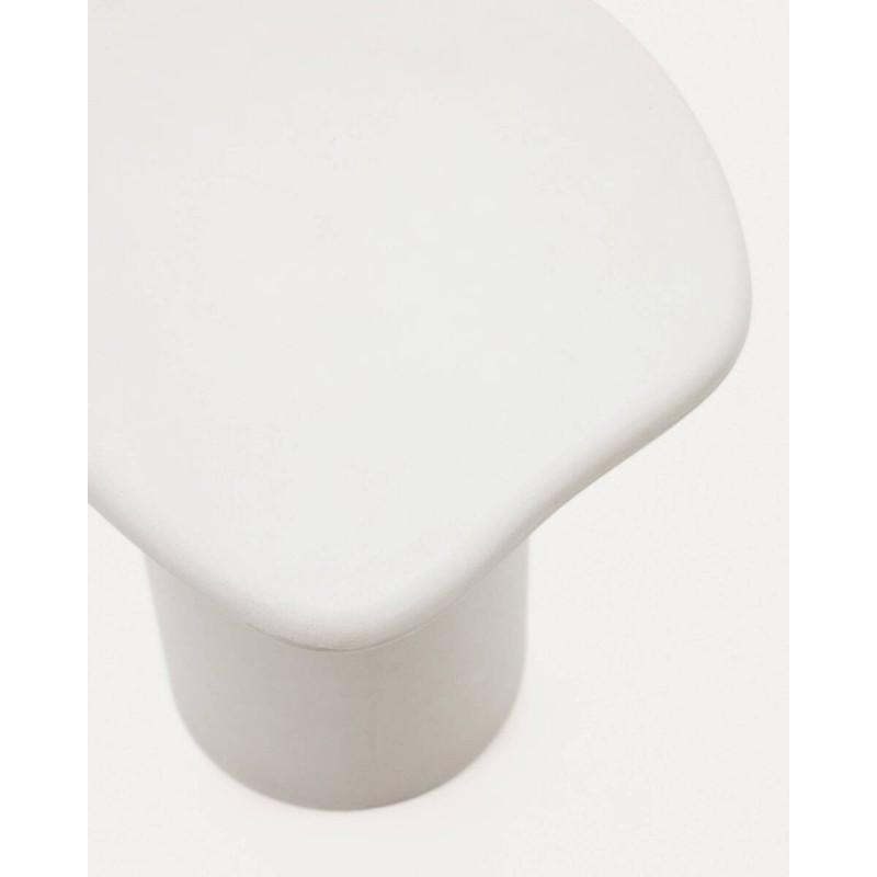 Mesa auxiliar Macarella de cemento blanco 48 x 47 cm