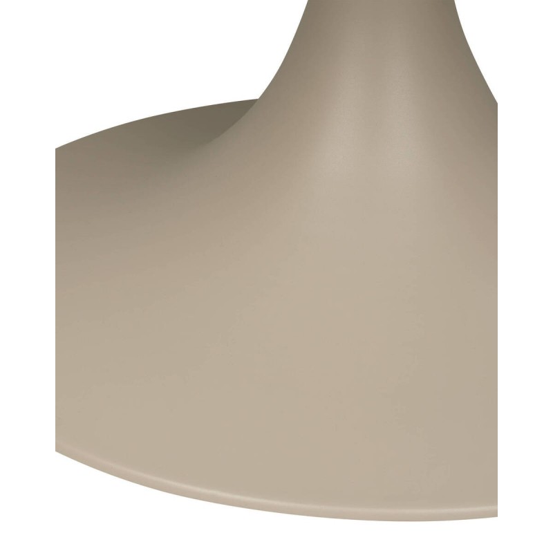 Mesa de comedor redonda Cirana de tapa de piedra y aluminio crema 158X74CM