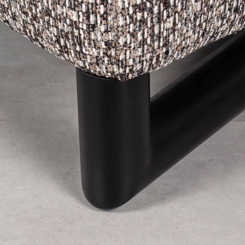 Sillón Giza Tapizado en Bouclé Multicolor con Estructura en Negro