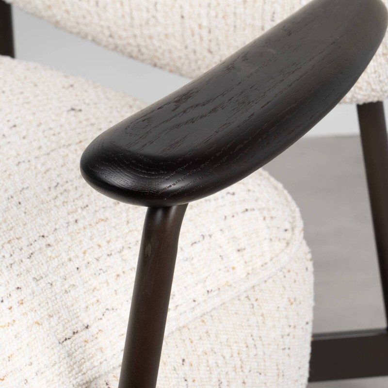 Sillón Otranto Tapizado en Bouclé Blanco