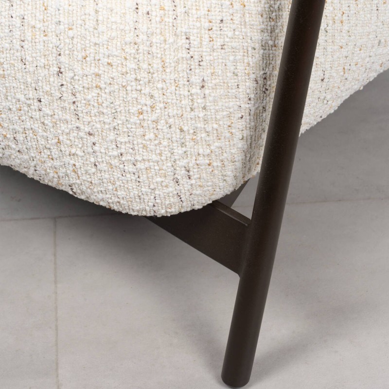 Sillón Otranto Tapizado en Bouclé Blanco