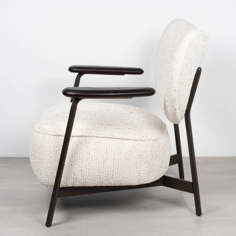 Sillón Otranto Tapizado en Bouclé Blanco