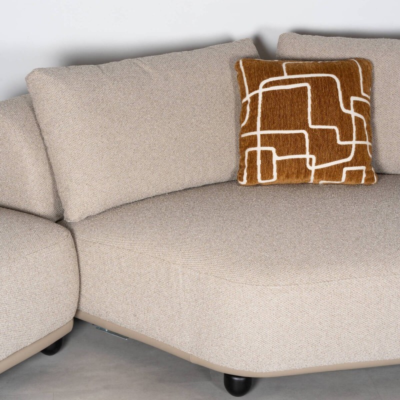 Sofá Modular Solun Tapizado en Bouclé Arena con Chaise Longue