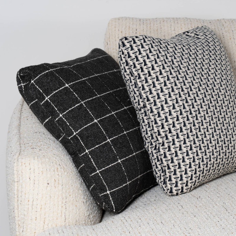Sofá Valletta con Chaise Longue Izquierdo Tapizado en Bouclé Blanco 350cm