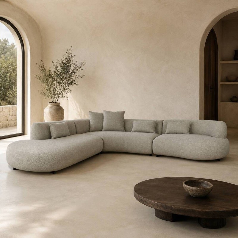 Sofá modular esquinero curvo Oslo en L chaiselongue izquierdo