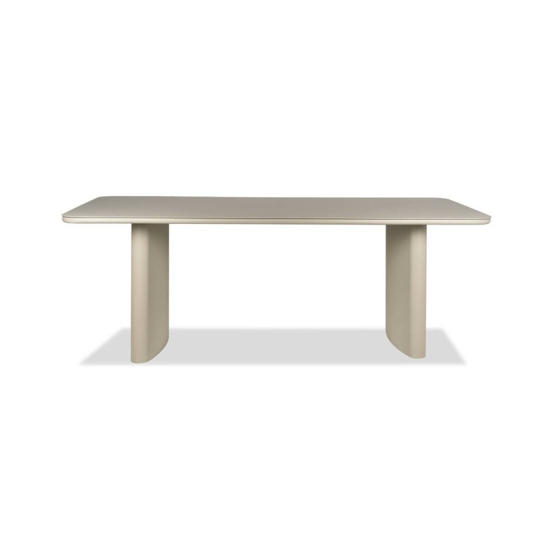 Mesa de comedor exterior Cordelia con estructura de aluminio gris seda 220x100x76cm