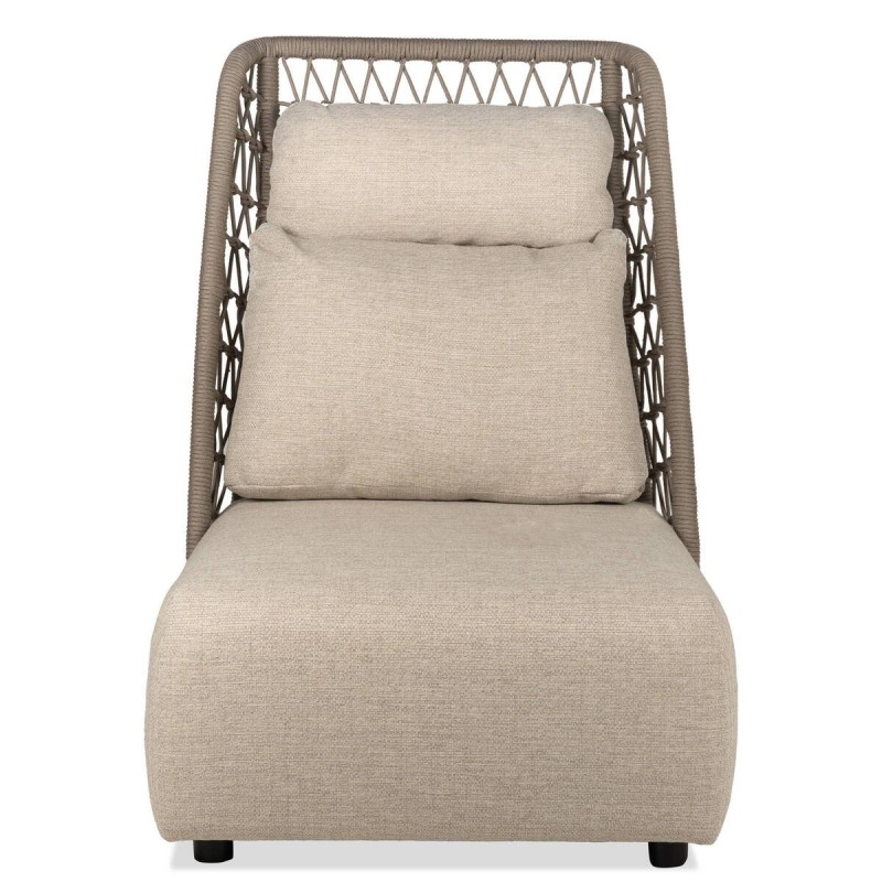 Sillón de exterior Vireo respaldo alto en cuerda y aluminio 83x95x115 cm