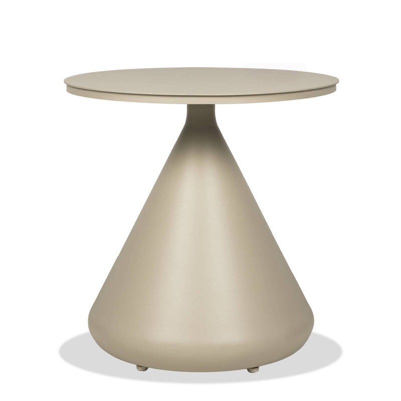 Mesa de rincón de exterior Saitade aluminio gris seda 50x51cm