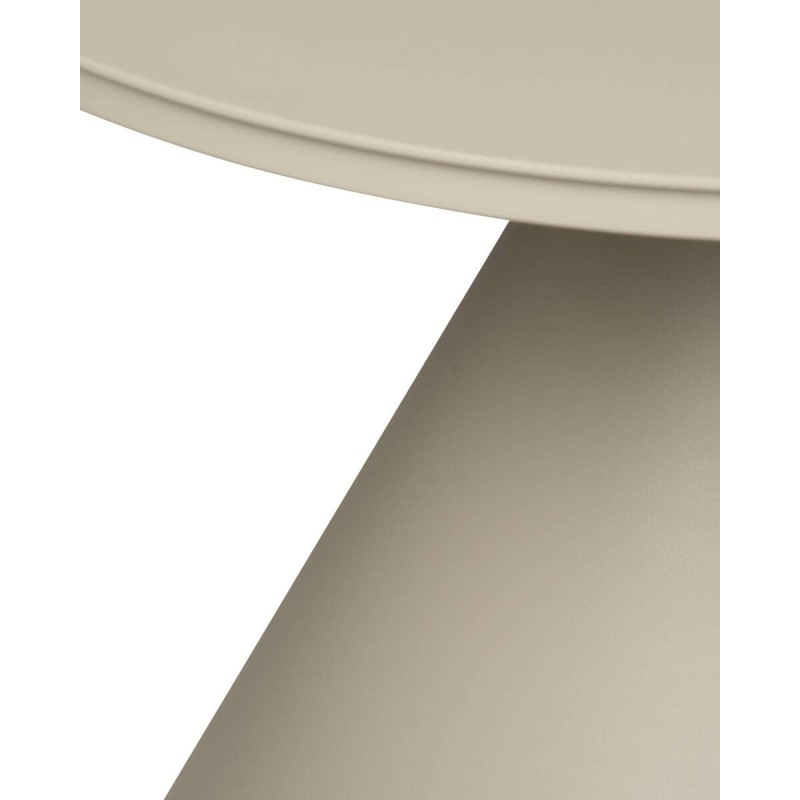 Mesa auxiliar Saita redonda de aluminio para exterior gris seda 60x48cm