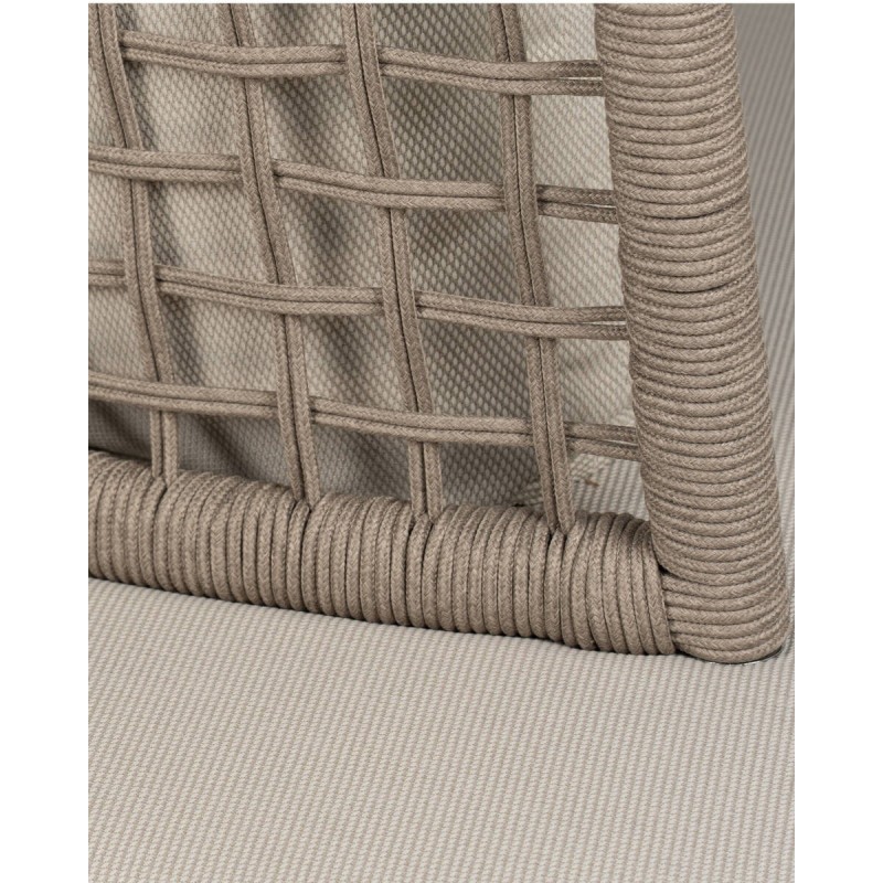 Sofá Orin Chaiselongue de exterior con respaldo de cuerda