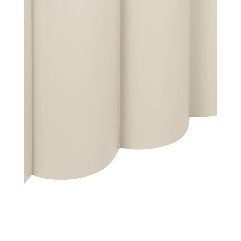 Mesa de comedor Cordelia ovalada de aluminio para exterior con diseño acanalado