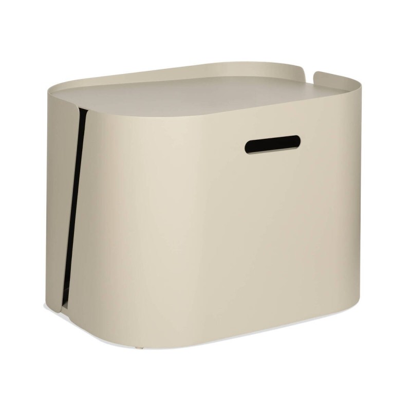 Mesa de centro rectangular Tersia de exterior en aluminio gris seda 63x47x50cm
