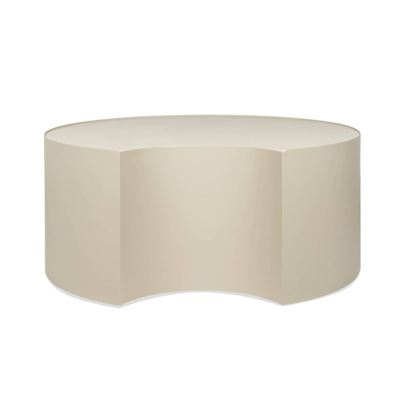 Mesa de centro redonda Aro en aluminio gris seda 86.5x37.5cm