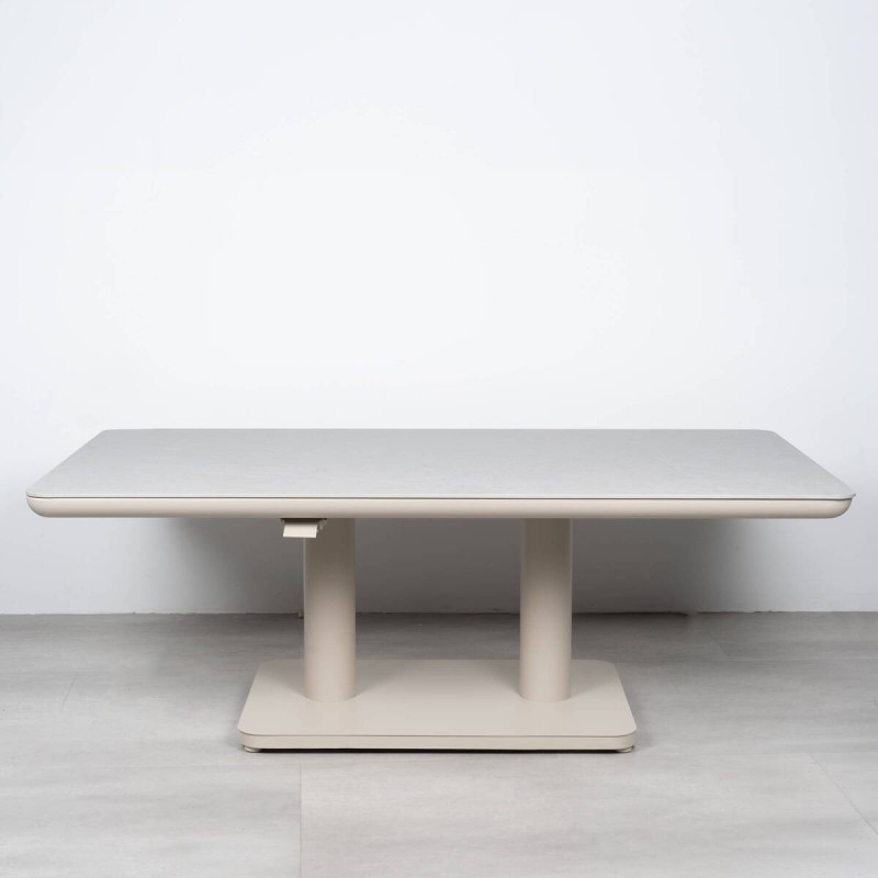 Mesa de Exterior Benissa con Altura Regulable y Tablero de Piedra 140cm