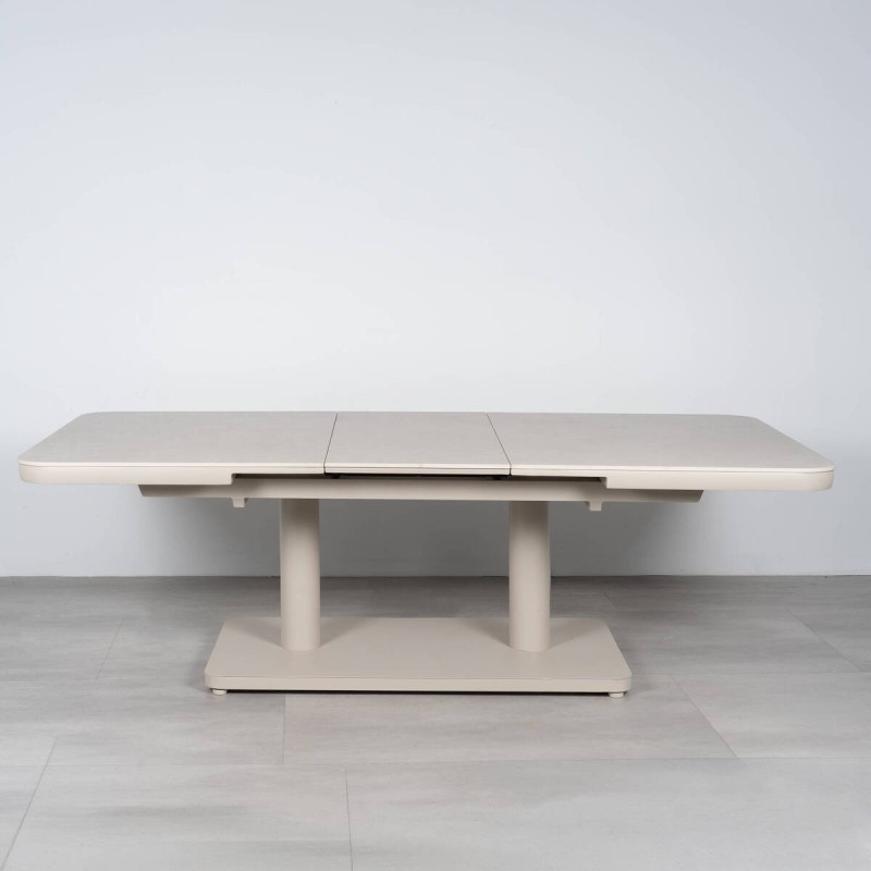 Mesa de Comedor Exterior Ithaka Extensible con Tablero de Piedra y Altura Regulable 140cm