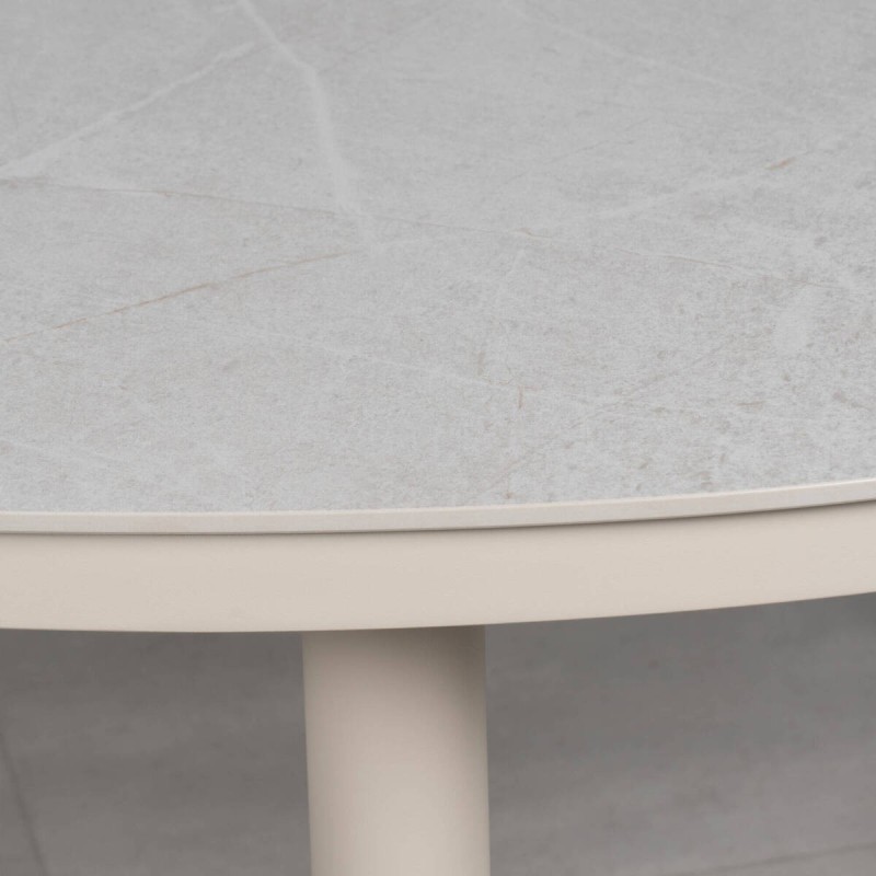 Mesa de Centro Exterior Ronda Ovalada con Tablero de Piedra 150cm