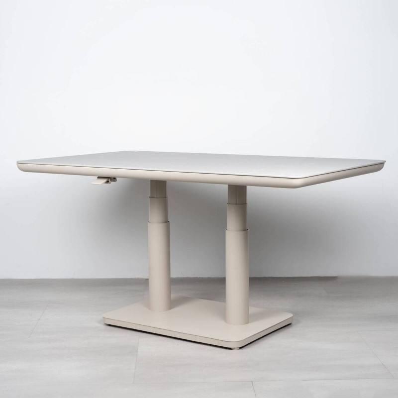 Mesa de Exterior Benissa con Altura Regulable y Tablero de Piedra 140cm