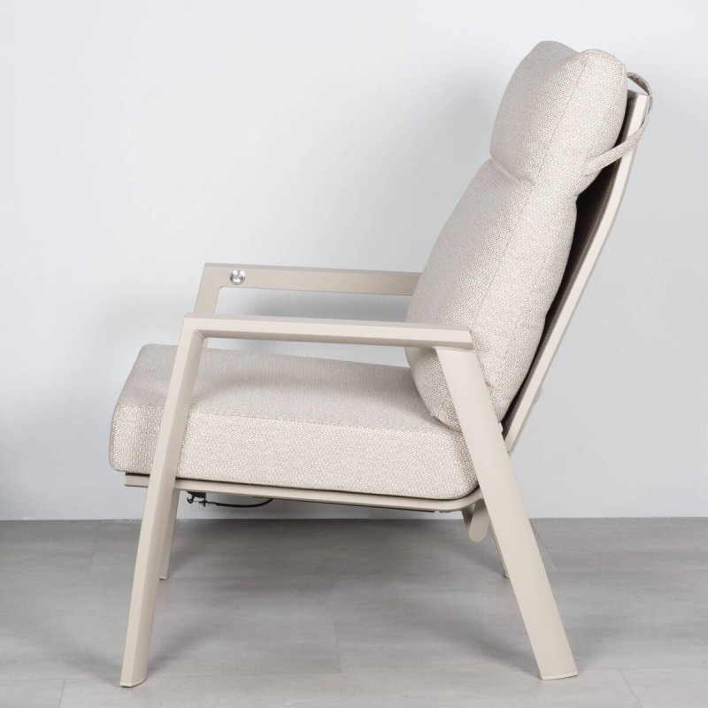 Sillón de Exterior Tivat Reclinable con Estructura de Aluminio Champán