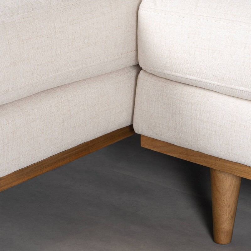 Sofá Zante Chaise Longue Izquierdo Tapizado en Tejido Crema 260 cm