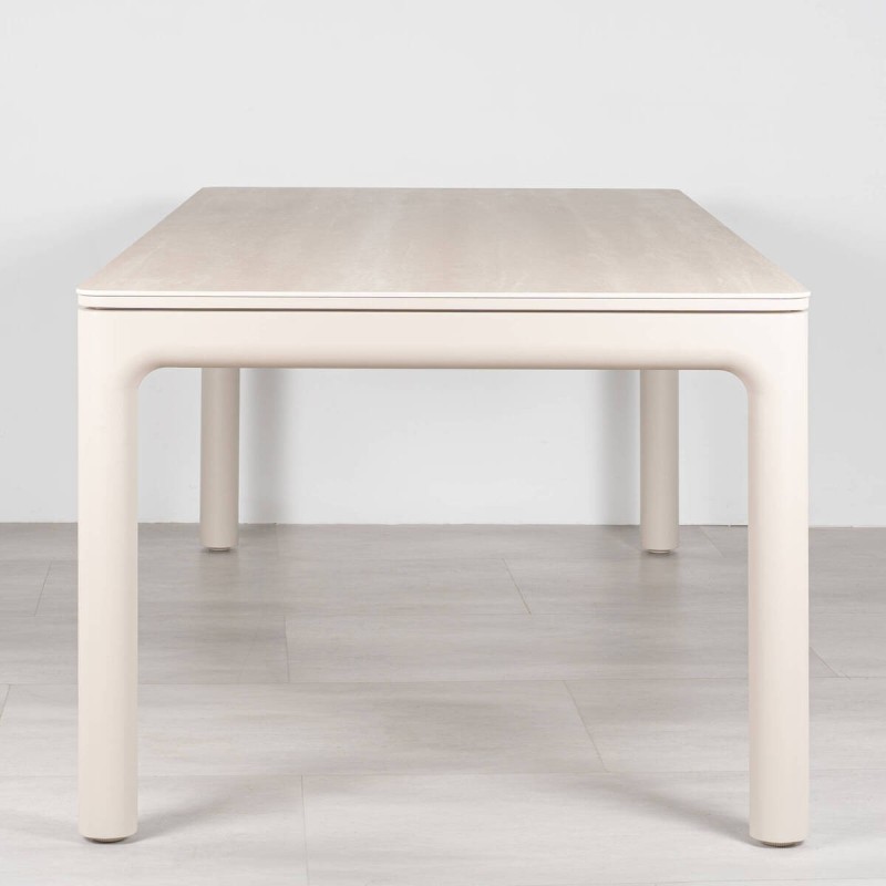 Mesa de Comedor de Exterior Tolo Rectangular Cerámica Beige Arena 240 cm