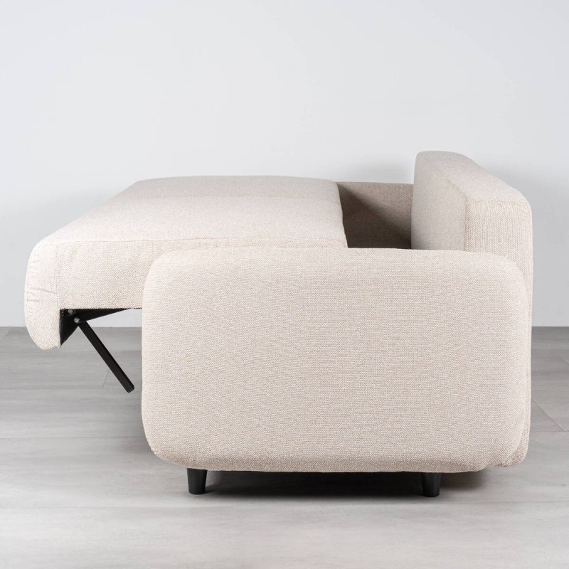 Sofá Cama Orinoco Tapizado en Beige 3 Plazas 210 cm