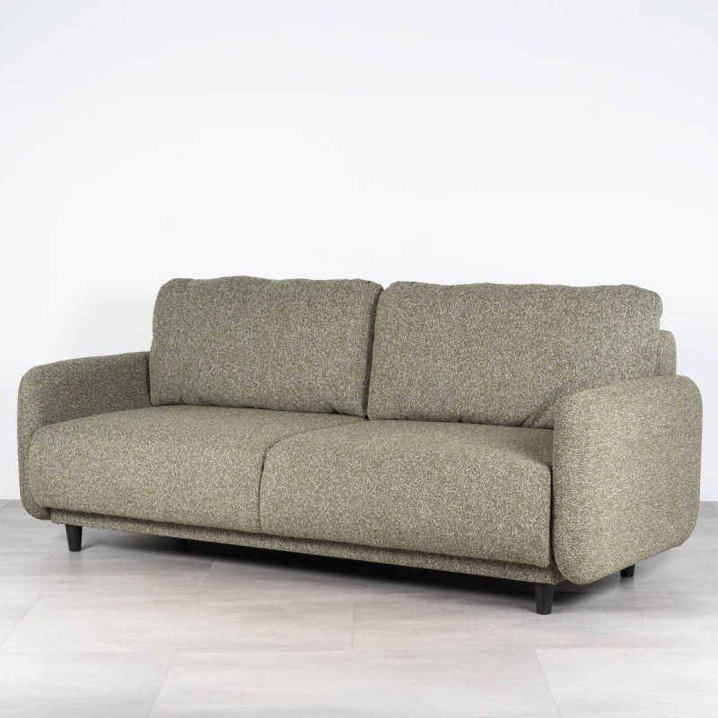 Sofá Cama Orinoco Tapizado en Verde Oliva 3 Plazas 210 cm