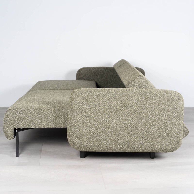 Sofá Cama Orinoco Tapizado en Verde Oliva 3 Plazas 210 cm